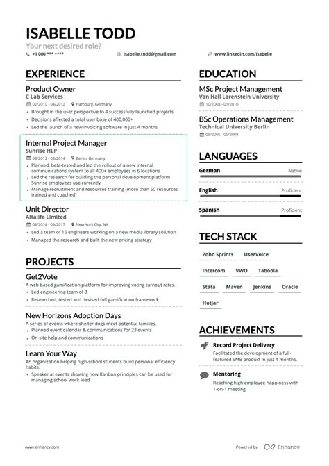 resume already written.